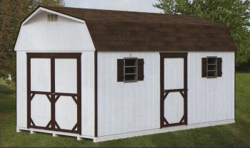 green tree structures wall barn