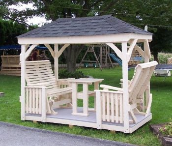 lawn swings poly gazebo glider