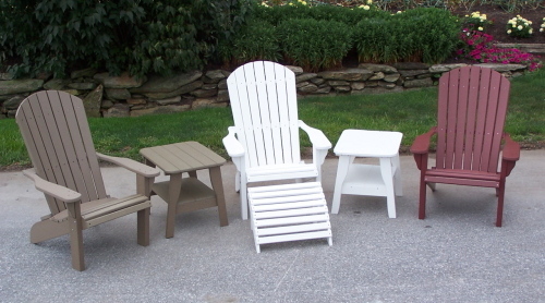 Poly Fan Back Chairs with Tables